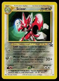 Pokemon Card Wizards Black Star Promos Scizor 33 Promo - Image 1