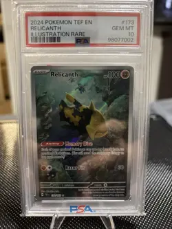 PSA 10 2024 Pokemon TCG Relicanth Illustration Rare Card #173 - Image 1