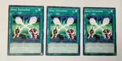 3X Soul Exchange Yugioh Spell Cards The Best Set Deal - Image 1