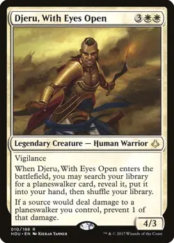 Djeru, With Eyes Open 1x FOIL HOU MTG Hour of Devastation Rare MINT white - Image 1