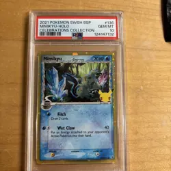 2021 Pokemon Celebrations MIMIKYU Delta Species Promo Card SWSH136 PSA 10 - Image 1