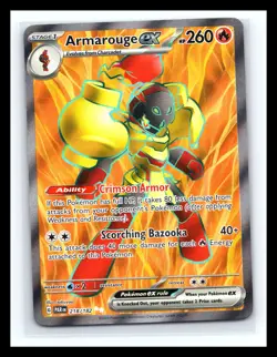 💥 Pokemon Cards Armarouge ex 218/182 Paradox Rift Ultra Rare Holo 2023 - Image 1