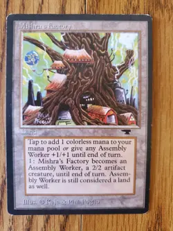 Magic The Gathering MISHRA'S FACTORY ANTIQUITIES Land Card Lightly Played - Image 1