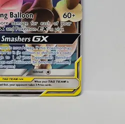 Mega Lopunny & Jigglypuff GX 165/236 Cosmic Eclipse Ultra Rare Pokemon Card - Image 3