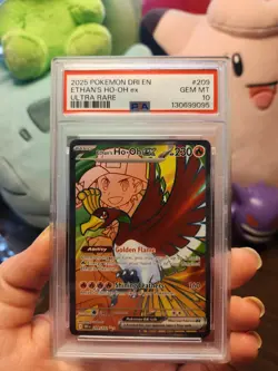 2025 Pokemon DRI EN Ultra Rare #209 Ethan's Ho-Oh ex Gem Mint PSA 10 - Image 1