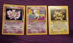 Vintage TCG MP Pokemon Promo Cards Lot Of 3 Mew Mewtwo Electabuzz - Image 1