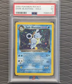 NICE SWIRL Placement! Dark Blastoise 3/82 Holo Rare Team Rocket PSA 5 Pokemon - Image 1
