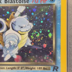 NICE SWIRL Placement! Dark Blastoise 3/82 Holo Rare Team Rocket PSA 5 Pokemon - Image 3