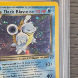 NICE SWIRL Placement! Dark Blastoise 3/82 Holo Rare Team Rocket PSA 5 Pokemon - Image 4