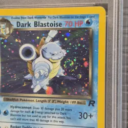 NICE SWIRL Placement! Dark Blastoise 3/82 Holo Rare Team Rocket PSA 5 Pokemon - Image 5