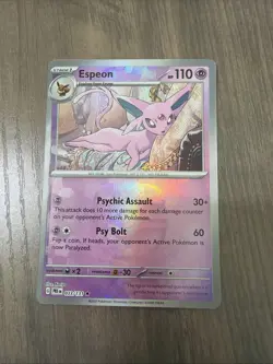 Espeon - 033/131 Prismatic Evolutions MASTER BALL Holo Pokemon - NM - Image 1
