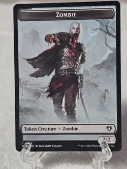 MTG Zombie Assassin #19 14 Double-Sided Token Commander Masters T NM - Image 1