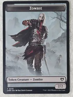 MTG Zombie Assassin #19 14 Double-Sided Token Commander Masters T NM - Image 3