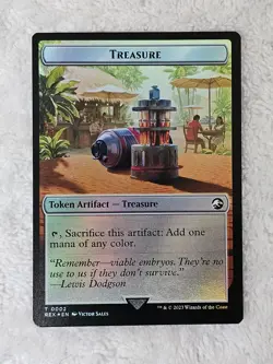 MTG Treasure Gnome Sold 2/3 Double-Sided Token Foil The Lost Caverns of Ixalan T - Image 1