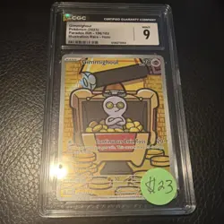 Pokemon Gimmighoul 198/182 SV04 Paradox Rift Illustration Rare Holo CGC 9 - Image 1