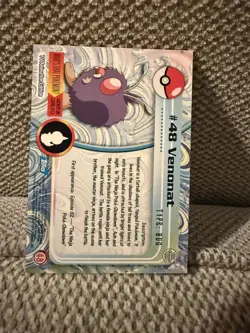 1999 Topps Pokemon #48 Venonat TV Animation Edition Series 1 Blue Logo - Image 2