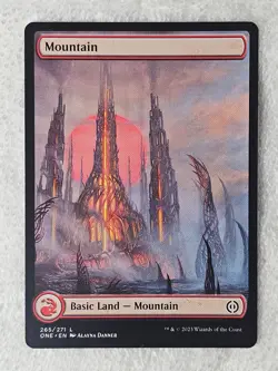 MTG Mountain 265 Full Art Phyrexia: All Will Be On 2023 Magic Card Land NM - Image 2