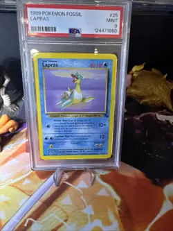 Pokemon TCG Lapras Fossil Non-Holo Rare 25/62 PSA 9 - Image 1