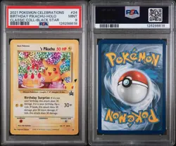 PSA 9 Birthday Pikachu Holo 24 Celebrations Classic Collection Pokemon - Image 3