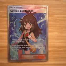 Pokemon Green's Exploration Trainer Ultra Rare Full Art Holo 209/214 Unbroken LP - Image 3