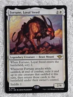 MTG Fortune, Loyal Steed - Outlaws of Thunder Junction (OTJ) #12 Card Rare NM - Image 1
