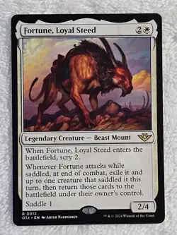 MTG Fortune, Loyal Steed - Outlaws of Thunder Junction (OTJ) #12 Card Rare NM - Image 2
