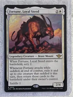 MTG Fortune, Loyal Steed - Outlaws of Thunder Junction (OTJ) #12 Card Rare NM - Image 5