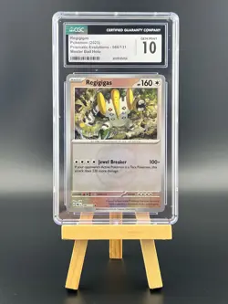 CGC 10 GEM MINT Graded Pokemon 2025 Regigigas Master Ball 086/131 Prismatic Evol - Image 1