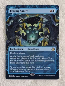 MTG Fraying Sanity - Wilds of Eldraine (WOE) #19 Magic Card Rare NM - Image 1