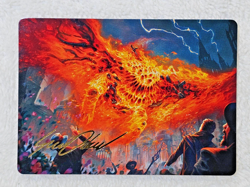 MTG Havoc Eater Art Card #48 Murders at Karlov Manor Gold Signature NM - Image 1