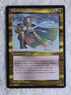 MTG Wandering Mage - Alliances (ALL) 1996 Magic the Gathering Card Rare LP - Image 1
