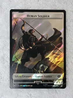 MTG Human Soldie Food 15/22 Double-Sided Token Surge Foil Lord of the Rings T NM - Image 1