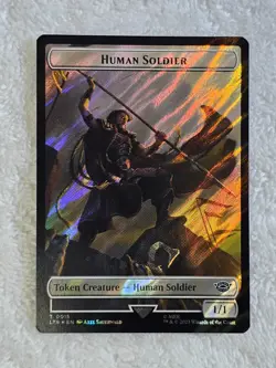 MTG Human Soldie Food 15/22 Double-Sided Token Surge Foil Lord of the Rings T NM - Image 2