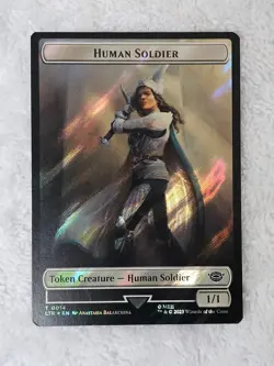 MTG Human Soldie Food 14/22 Double-Sided Token Surge Foil Lord of the Rings T NM - Image 1