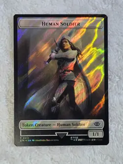 MTG Human Soldie Food 14/22 Double-Sided Token Surge Foil Lord of the Rings T NM - Image 2