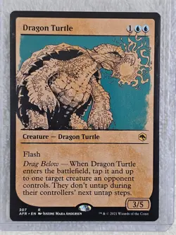 MTG Dragon Turtle Showcase #307 Adventures in the Forgotten Realms Rare NM - Image 4