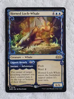 MTG Horned Loch-Whale (Showcase) - Wilds of Eldraine (WOE) #278 Card Rare NM - Image 1