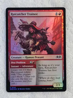 MTG Ratcatcher Trainee FOIL - Wilds of Eldraine (WOE) #144 Magic Card NM - Image 2