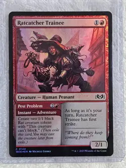 MTG Ratcatcher Trainee FOIL - Wilds of Eldraine (WOE) #144 Magic Card NM - Image 4