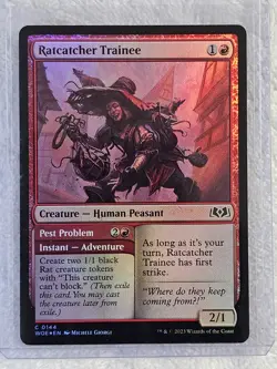 MTG Ratcatcher Trainee FOIL - Wilds of Eldraine (WOE) #144 Magic Card NM - Image 5