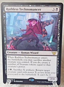 MTG Ruthless Technomancer - Commander: Kamigawa: Neon Dynasty Card #35 Rare NM - Image 1