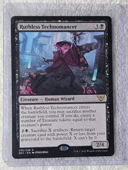 MTG Ruthless Technomancer - Commander: Kamigawa: Neon Dynasty Card #35 Rare NM - Image 4