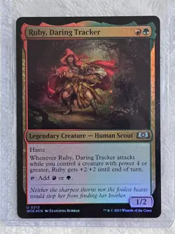 MTG Ruby, Daring Tracker FOIL - Wilds of Eldraine (WOE) #212 Magic Card U NM - Image 4