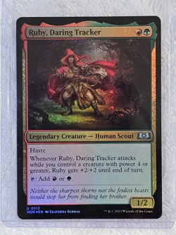MTG Ruby, Daring Tracker FOIL - Wilds of Eldraine (WOE) #212 Magic Card U NM - Image 5