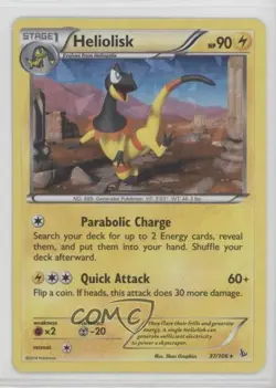 Heliolisk (Cracked Ice Holo Theme Deck Exclusive) Holo Pokemon XY Flashfire #37 - Image 1