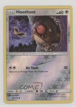 Hoothoot Reverse Foil Pokemon Sun & Moon Unified Minds #165 - Image 1