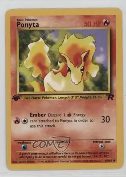 Ponyta 1st Ed. Pokemon Team Rocket #64 2000 - Image 1