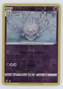 Galarian Cursola Reverse Foil Pokemon Sword & Shield Fusion Strike #118 - Image 1