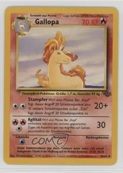 Rapidash German Pokemon Jungle #44 1999 - Image 1