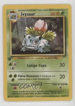 Ivysaur Spanish 1st Ed. Pokemon Base Set #30 1999 - Image 1